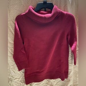 Talbots Pink loose turtleneck Sweater, size Small